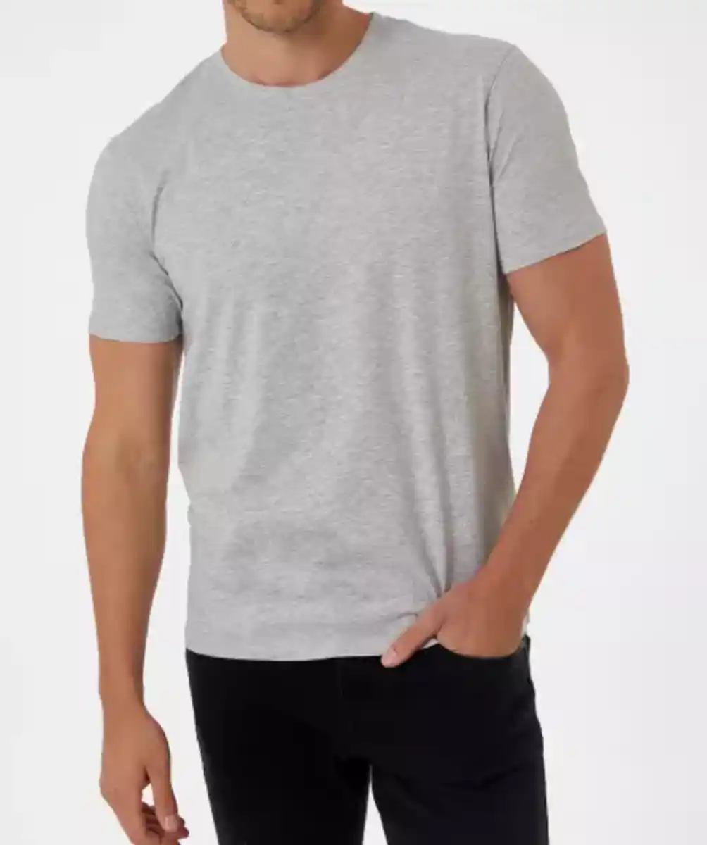 Bild 1 von Meliertes Basic T-Shirt, grau melange