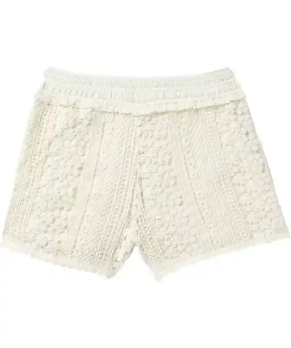 Bild 1 von Shorts mit Häkelspitze, Beige