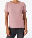 Bild 1 von Geripptes T-Shirt, dunkelrosa