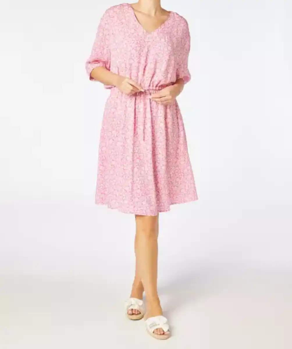 Bild 1 von Kleid aus Kreppstoff, pink bedruckt