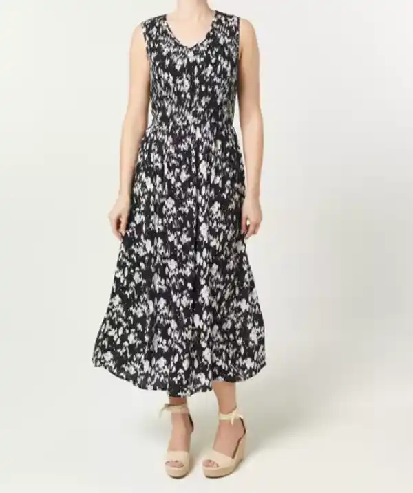 Bild 1 von Kleid aus Viskose, schwarz/weiß