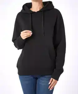 Kapuzenpullover Basic, schwarz