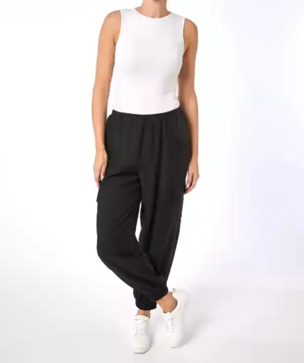 Bild 1 von Cargohose High-waist, schwarz