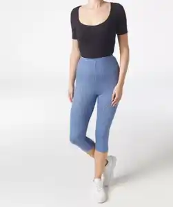 Leggings, blau bedruckt