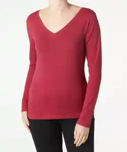Weinrotes Langarmshirt, weinrot