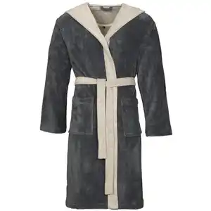 Vossen Bademantel Poppy, Grau, Textil, unisex, Taschen, Badtextilien, Bademäntel, Bademäntel Herren