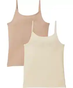 Basic Spaghettitops, cremefarben/beige
