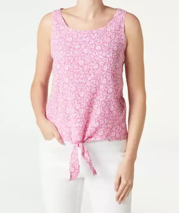 Bild 1 von Geblümtes Tanktop, pink bedruckt