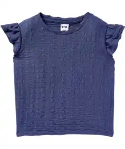 Strukturiertes T-Shirt, dunkelblau