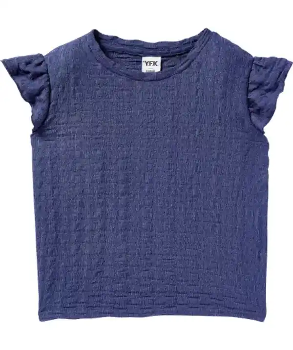 Bild 1 von Strukturiertes T-Shirt, dunkelblau