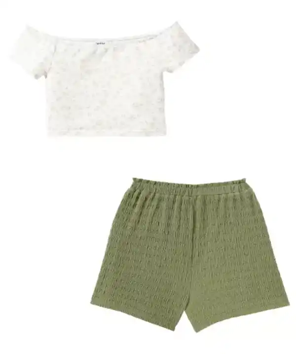 Bild 1 von T-Shirt + Shorts, Khaki