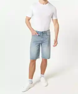 Jeans-Shorts mit Waschungseffekten, jeansblau hell