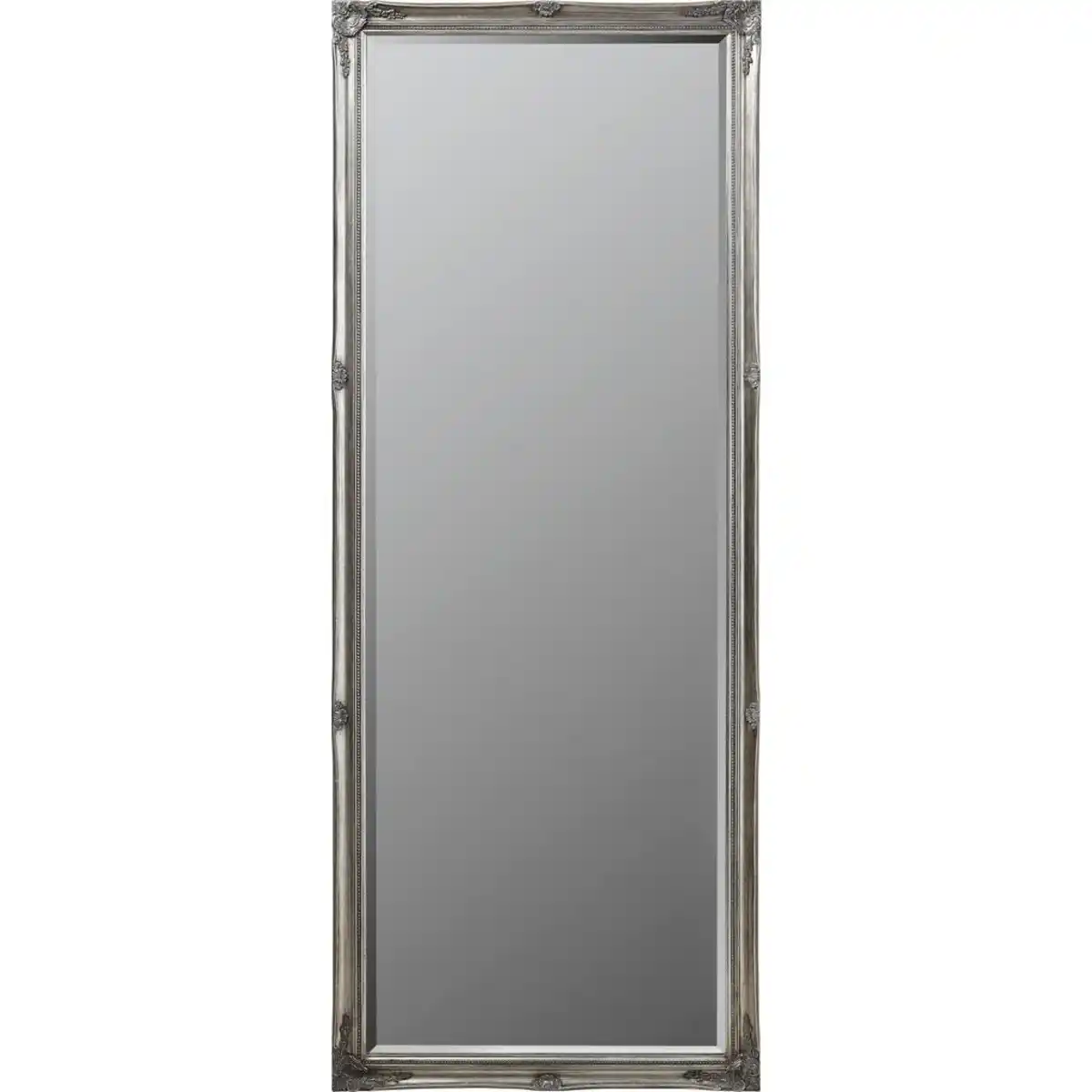 Bild 1 von Landscape Wandspiegel, Silber, Holz, Glas, Tanne,Tanne, massiv, rechteckig, 75x195x3.3 cm, Facettenschliff, senkrecht und waagrecht montierbar, in verschiedenen Größen erhältlich, Ganzkörperspieg