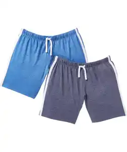 Melierte Shorts, dunkelblau/blau