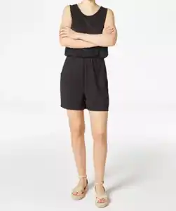 Kurzer Jumpsuit, schwarz