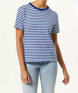 Gestreiftes T-Shirt, blau/weiĂź