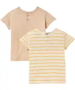 T-Shirts mit Knopfleiste, cremefarben/beige