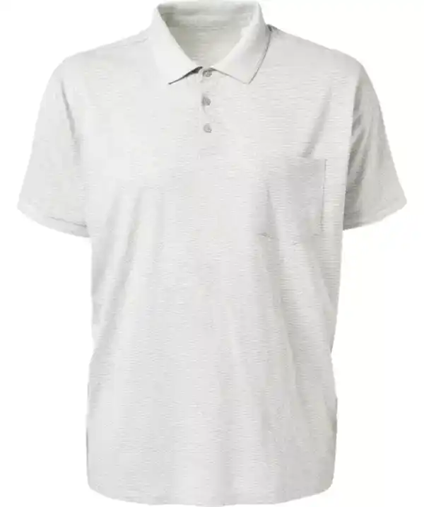 Bild 1 von Strukturiertes Poloshirt, grau melange
