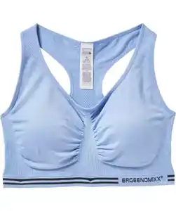 Sport-Bustier mit Kontraststreifen, blau