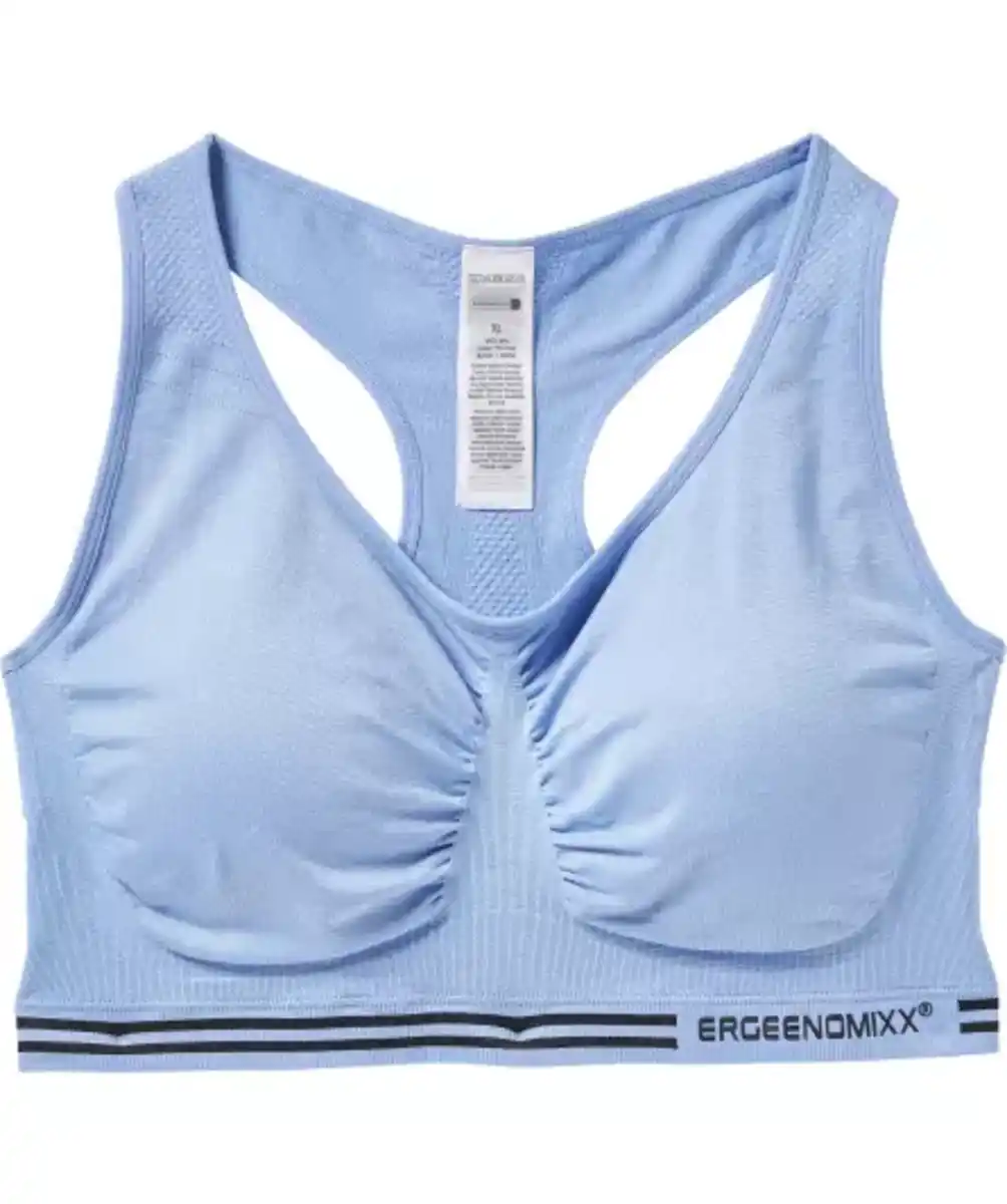 Bild 1 von Sport-Bustier mit Kontraststreifen, blau