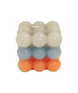Kerze Bubbles, grau