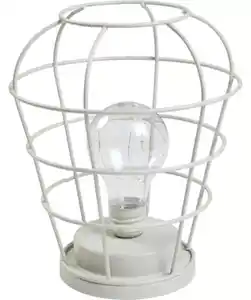 LED-Dekoleuchte mit Glühbirne, creme