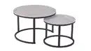 Bild 1 von Couchtisch 2er-Set Keramik grau - 70 cm - 50 cm - AMLEKA