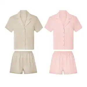 OYANDA® Damen-Musselin-Pyjama, 2-teilig