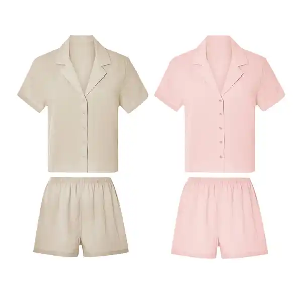 Bild 1 von OYANDA® Damen-Musselin-Pyjama, 2-teilig