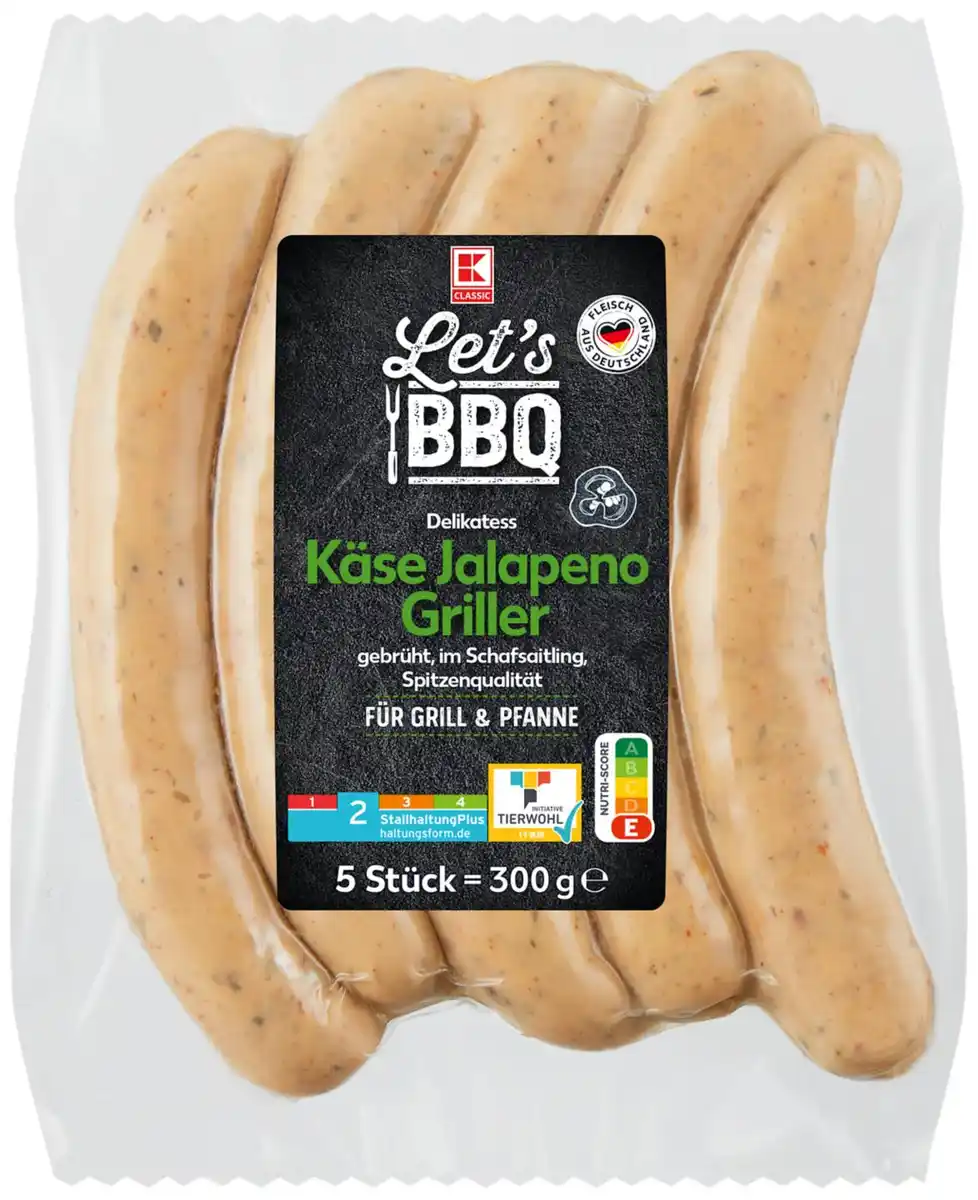 Bild 1 von K-CLASSIC Käse-Jalapeno-Griller versch. Sorten, 5 St. = 300-g-Packg.