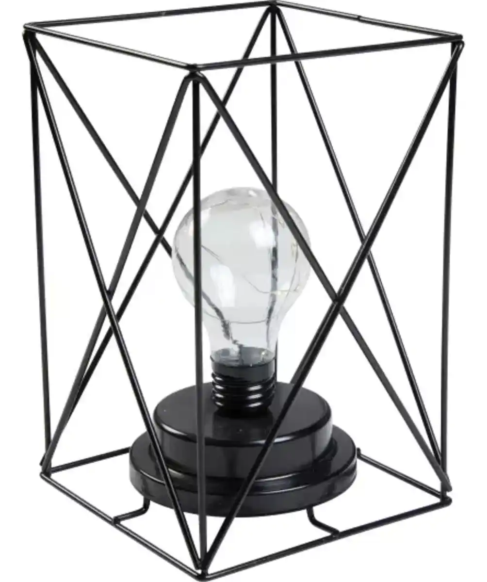 Bild 1 von LED-Dekoleuchte aus Metallstreben, schwarz