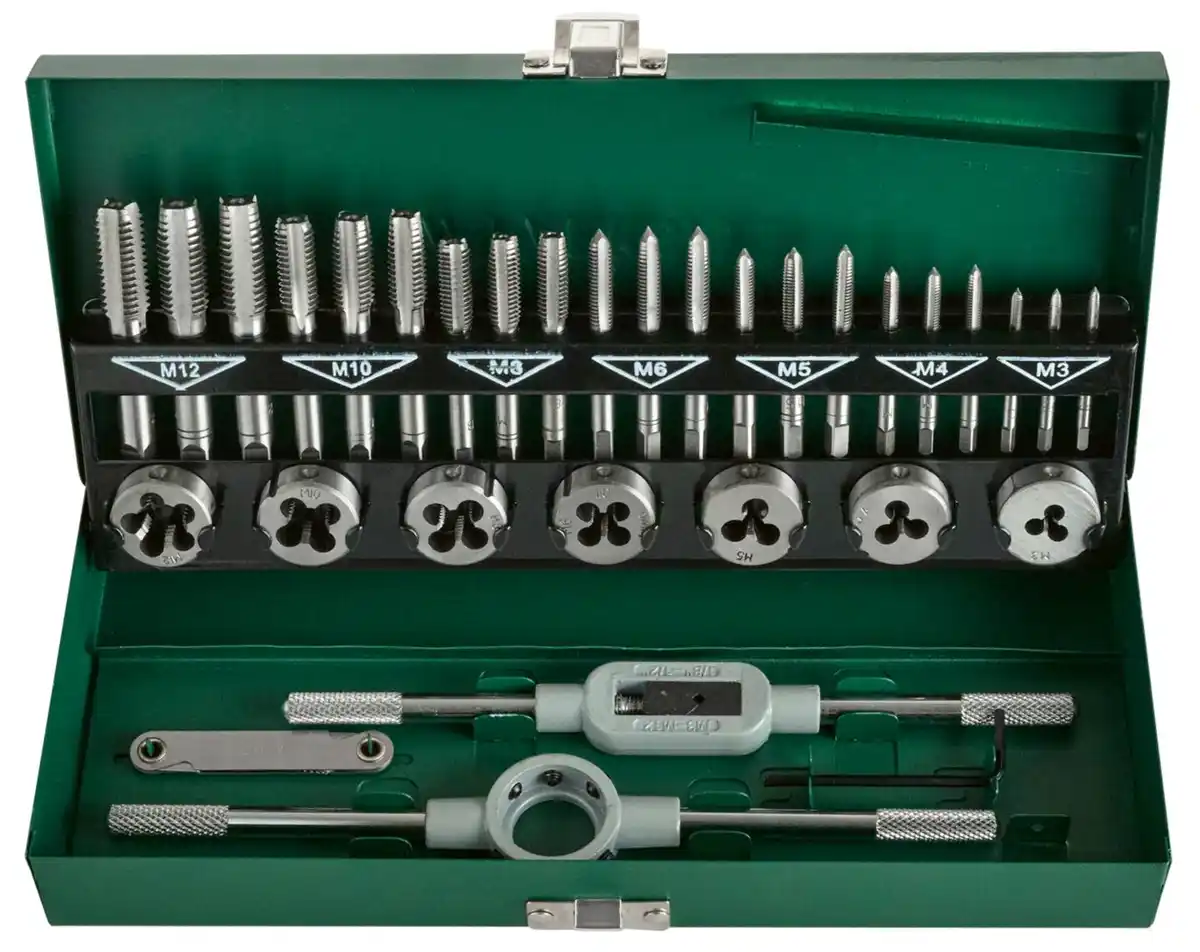 Bild 1 von PARKSIDE® Gewindebohrer-/Schneideisen- Set, 32-teilig