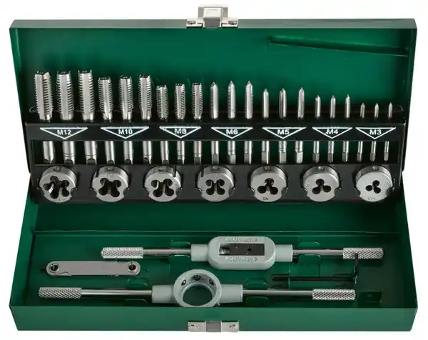 Bild 1 von PARKSIDE® Gewindebohrer-/Schneideisen- Set, 32-teilig