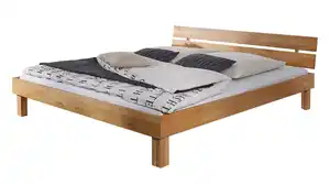 Massivholzbett 90 x 200 cm Kernbuche geölt - BORNATO