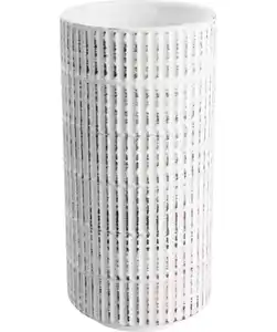 Keramikvase Zylinder, weiß