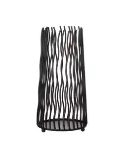 Teelichthalter mit Metallstäben, schwarz