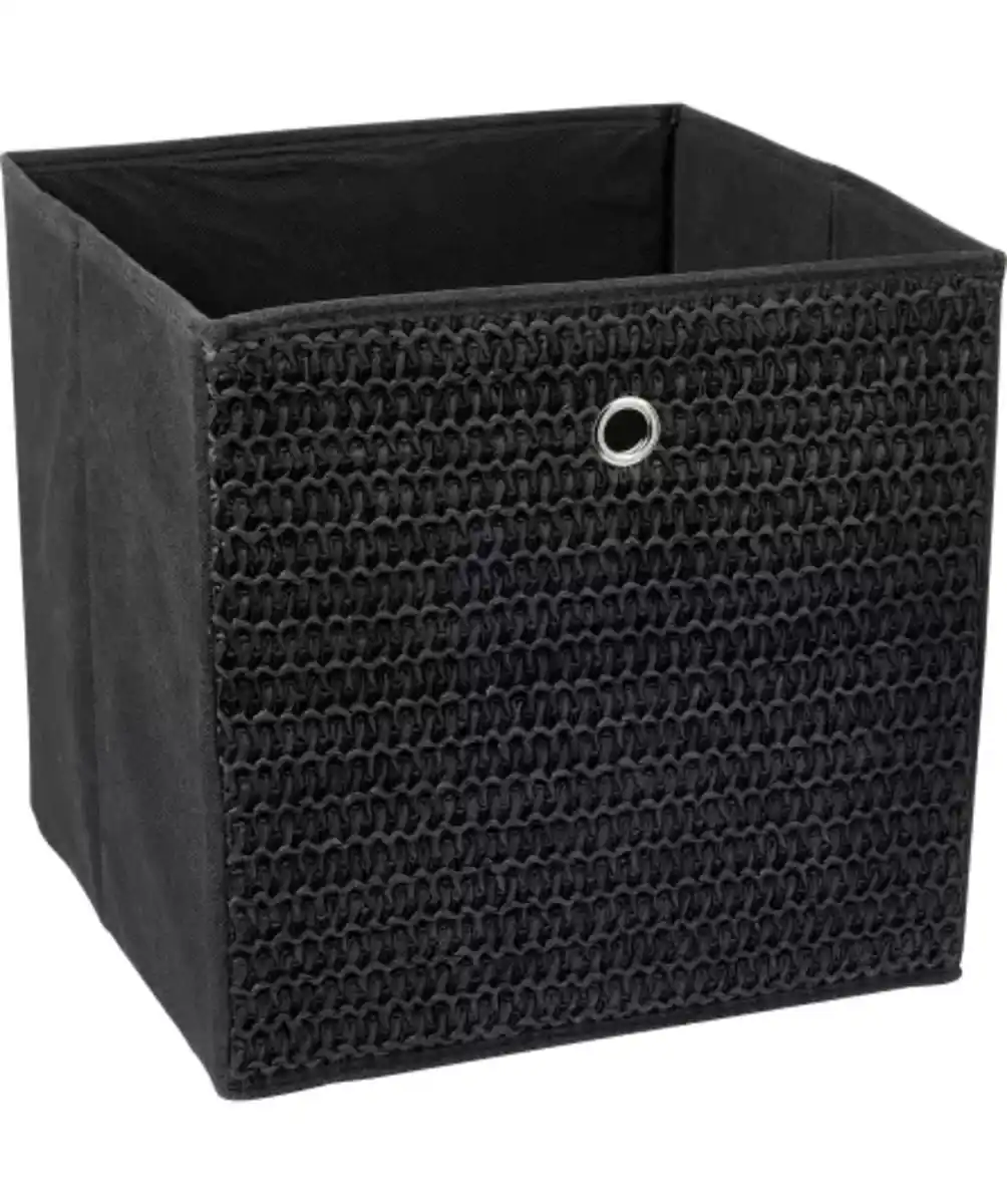 Bild 1 von Aufbewahrungsbox mit Papiergeflecht, schwarz