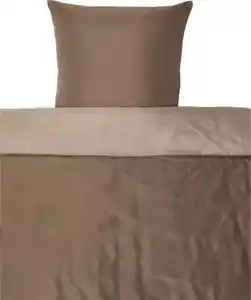 Mikrofaser-Wendebettwäsche, Beige