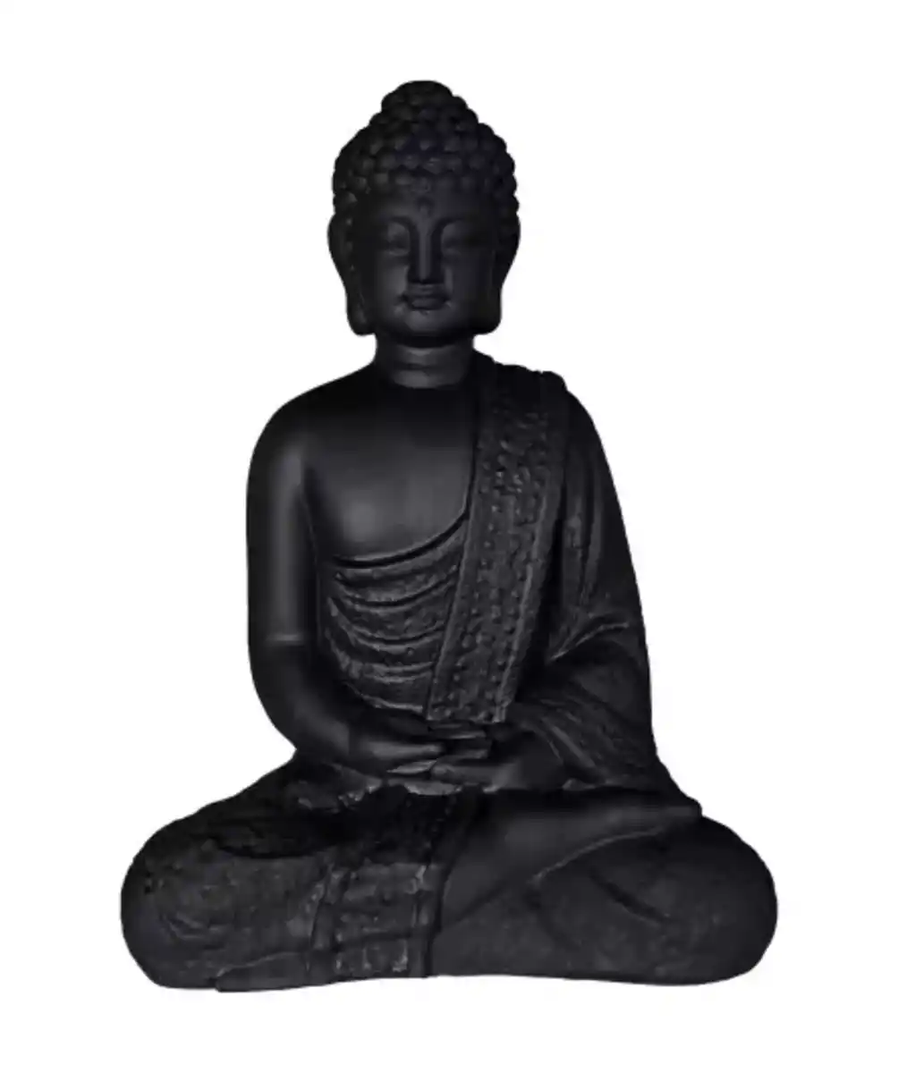 Bild 1 von Deko-Buddha aus Zement, schwarz