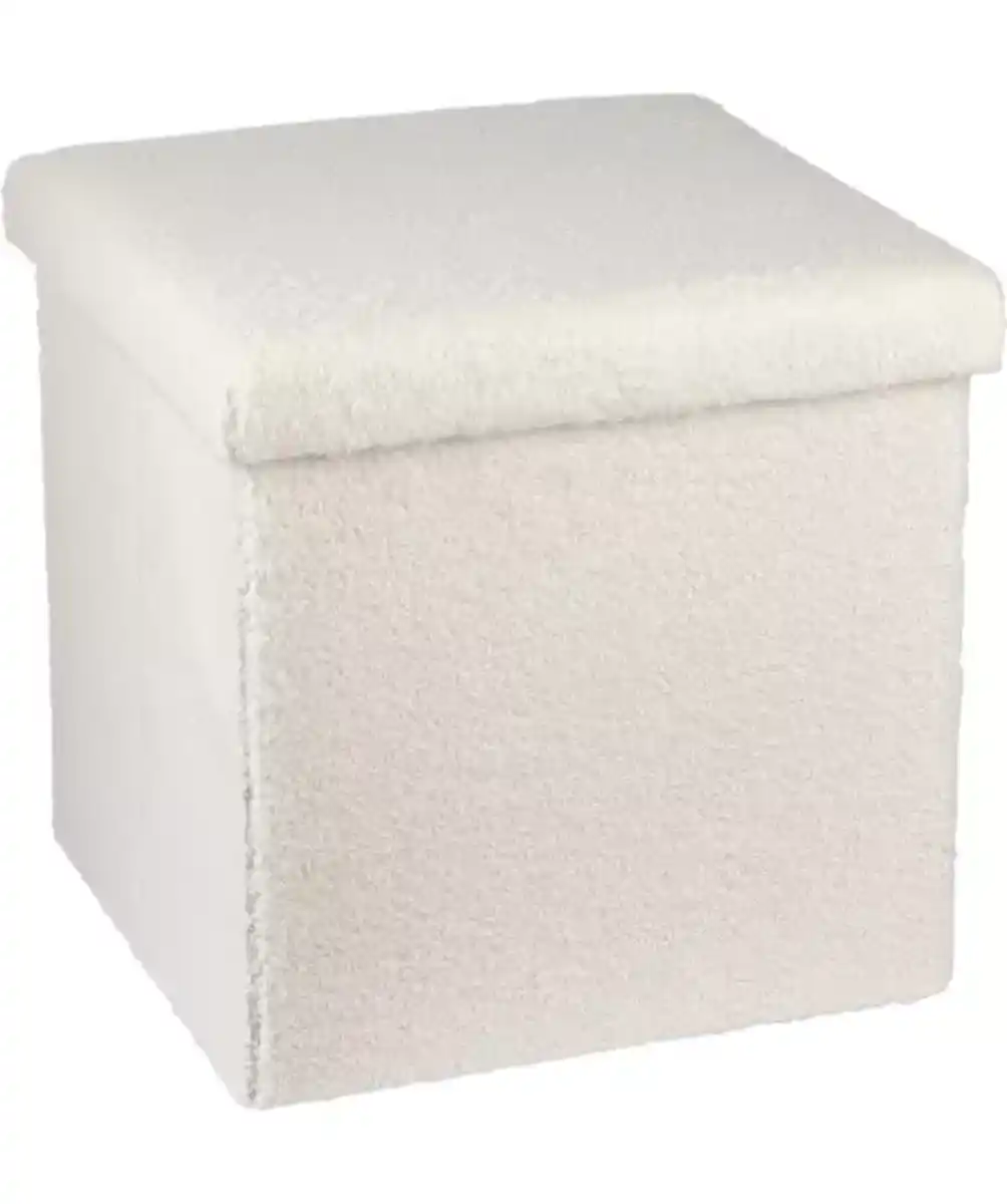 Bild 1 von Sitzhocker Teddyfell, weiß