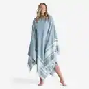 Bild 1 von OLAIAN Strandhandtuch Poncho 190 × 190 cm grau/blau
