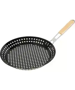 Grillpfanne mit Klappgriff, schwarz