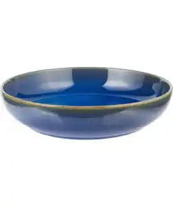 Lasierter Pastateller, blau