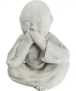 Deko-Buddha aus Zement, grau