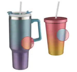 Trinkbecher oder Thermobecher mit Farbverlauf*