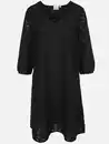 Bild 1 von Damen Kleid mit Lochstickereri Schwarz