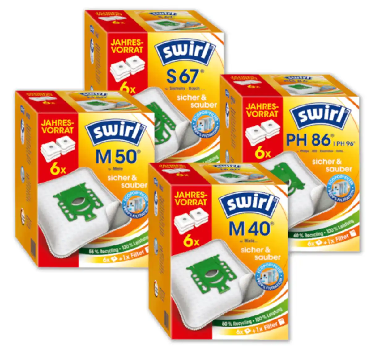 Bild 1 von SWIRL Staubfilterbeutel in Jahrespackung*
