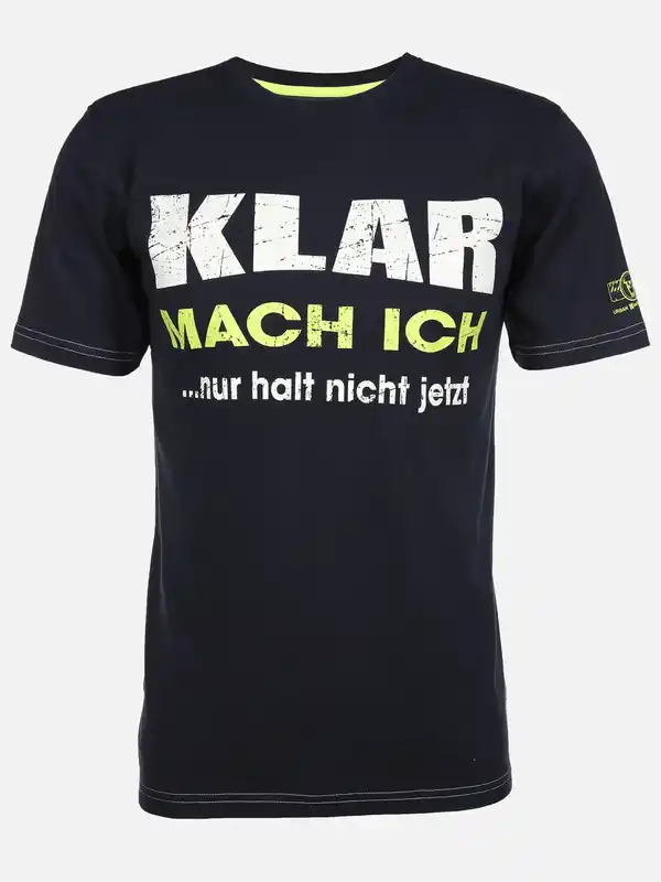Bild 1 von Herren Arbeitsshirt mit Frontspruch Blau