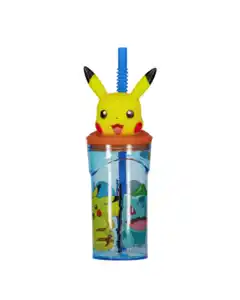 Becher mit Strohhalm - Gelb, Gelb, One size