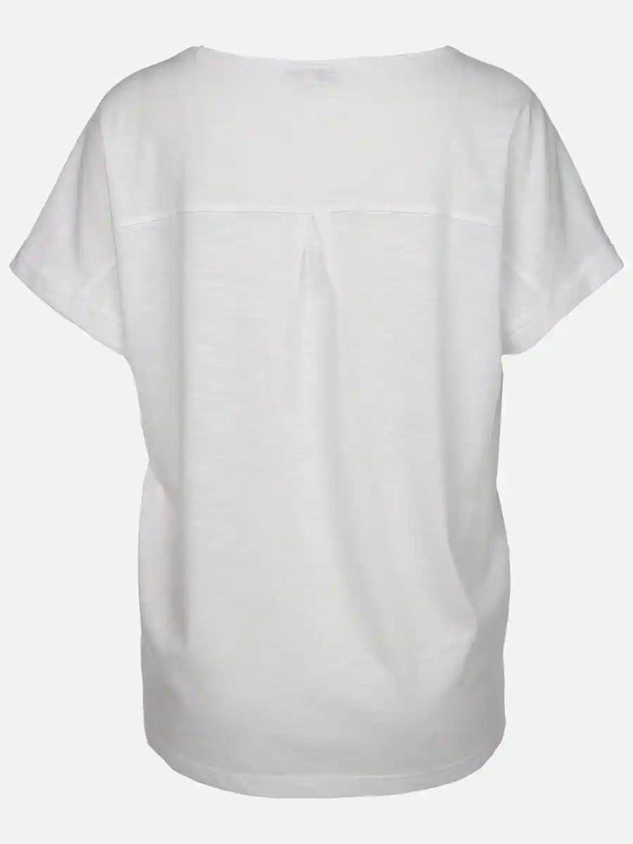 Bild 2 von Damen T-Shirt mit Glitzerfrontprint Weiß